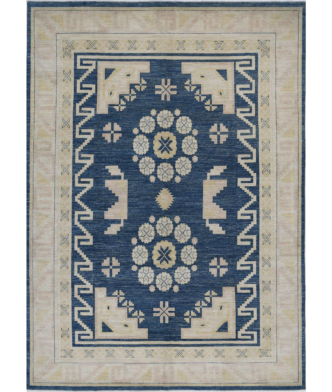 Hand Knotted Khotan Wool Rug - 8'10'' x 12'4''