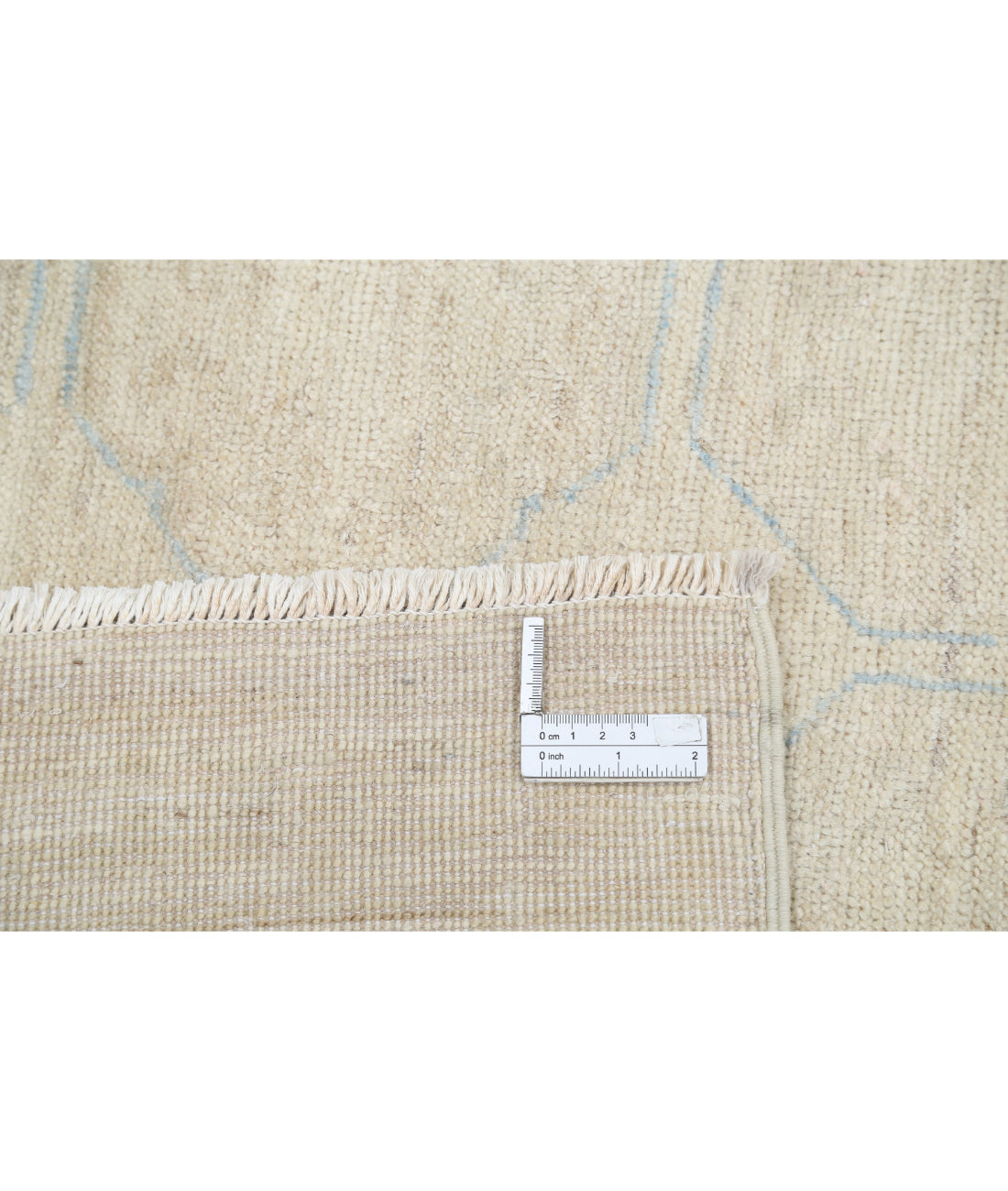 Hand Knotted Khotan Wool Rug - 8'8'' x 11'6'' 8'8'' x 11'6'' (260 X 345) / Ivory / Blue