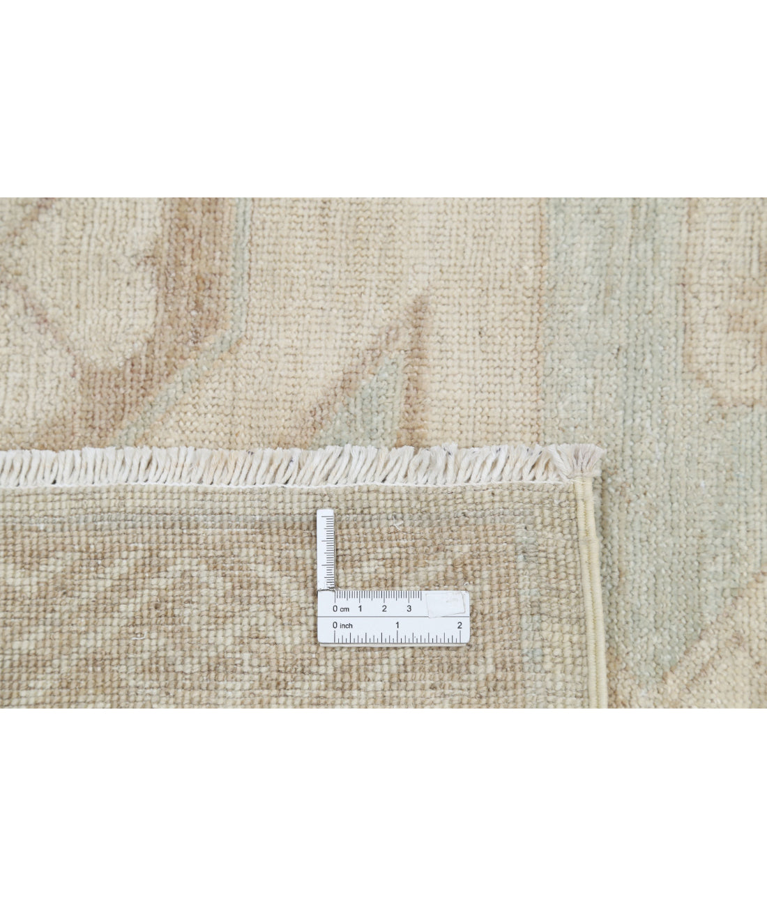 Hand Knotted Khotan Wool Rug - 9'1'' x 10'11'' 9'1'' x 10'11'' (273 X 328) / Ivory / Taupe