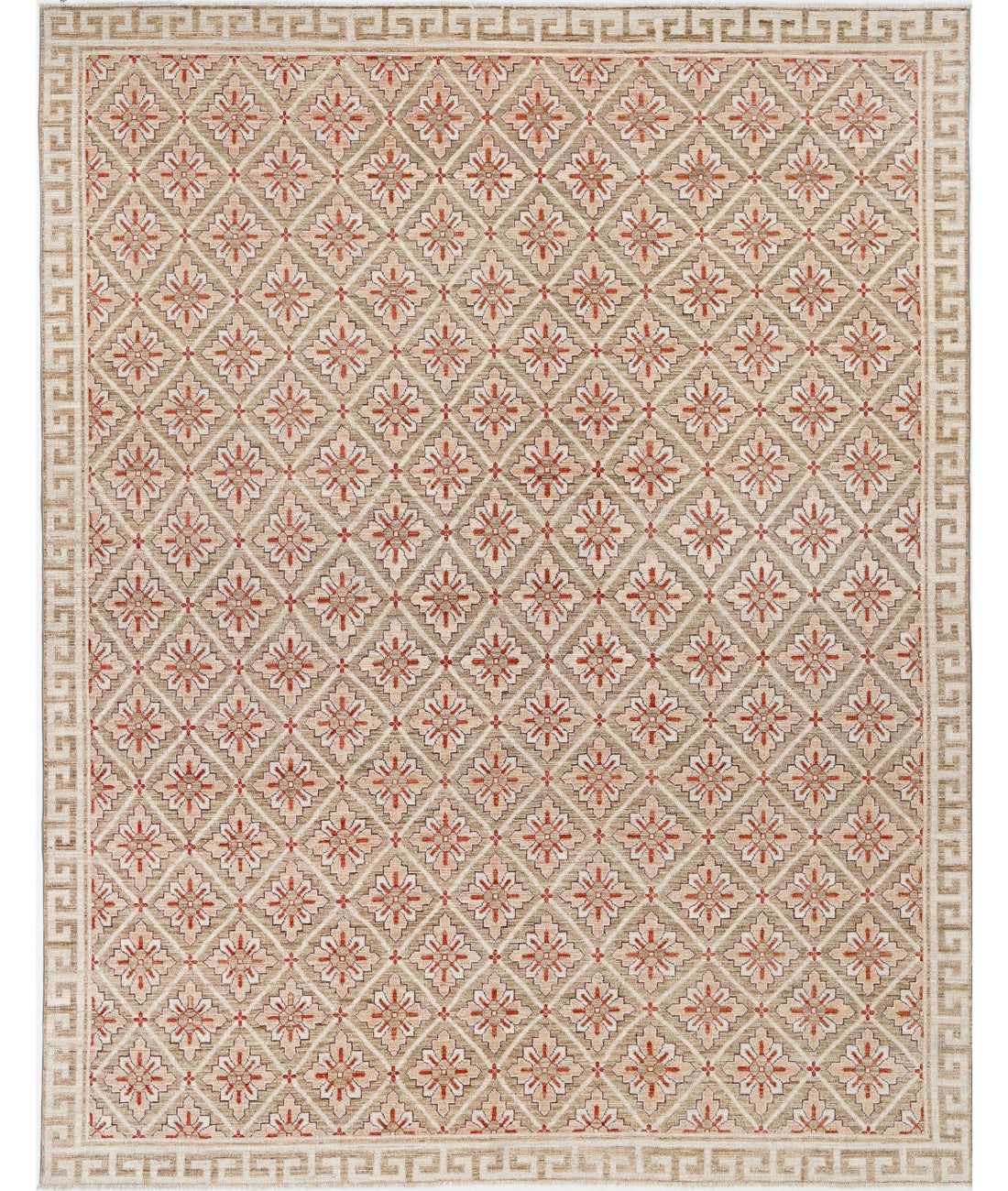 Hand Knotted Khotan Wool Rug - 9'2'' x 11'8''