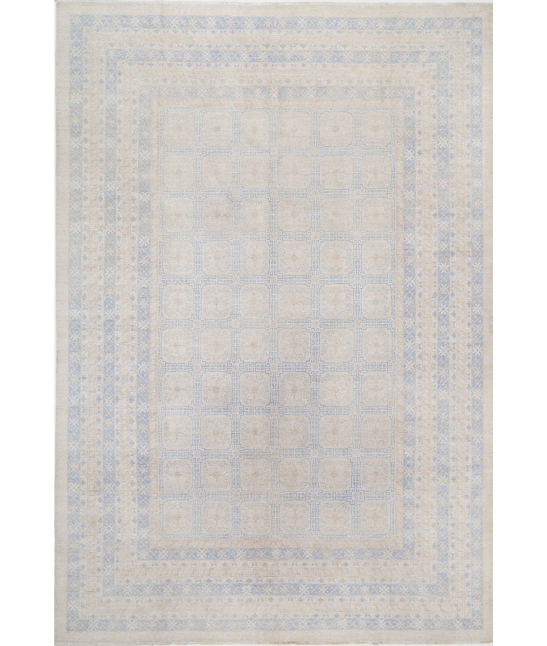 Hand Knotted Khotan Wool Rug - 12'3'' x 17'9''