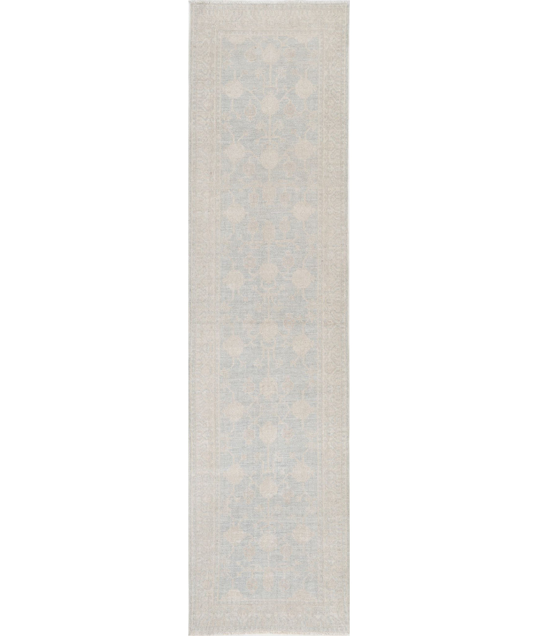 Hand Knotted Khotan Wool Rug - 2'5'' x 9'11''