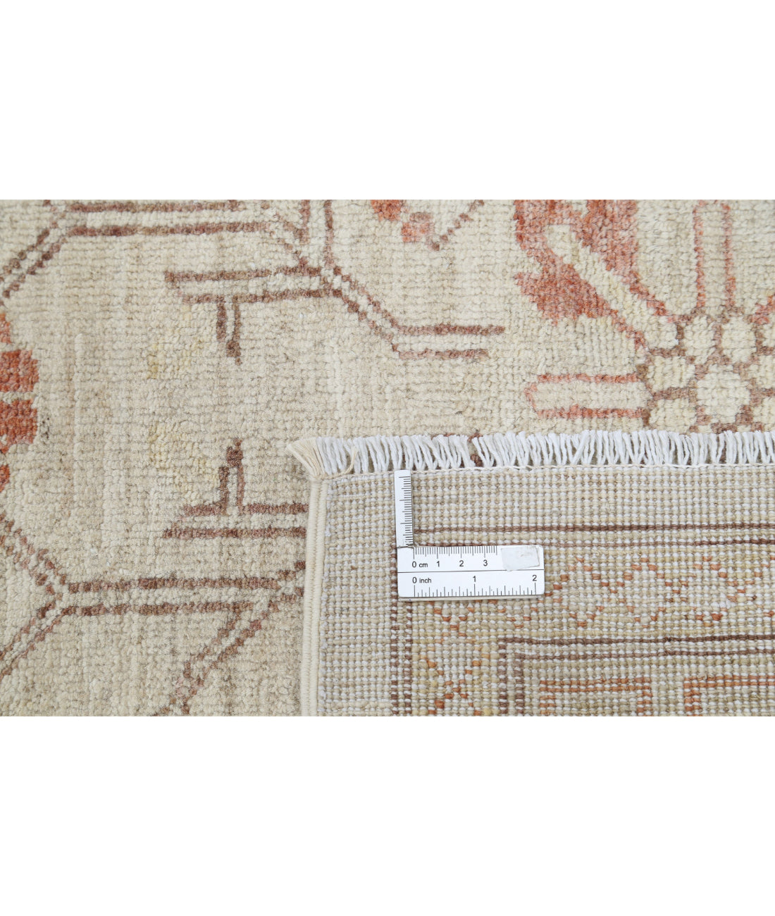 Hand Knotted Khotan Wool Rug - 9'0'' x 11'7'' 9'0'' x 11'7'' (270 X 348) / Ivory / Ivory