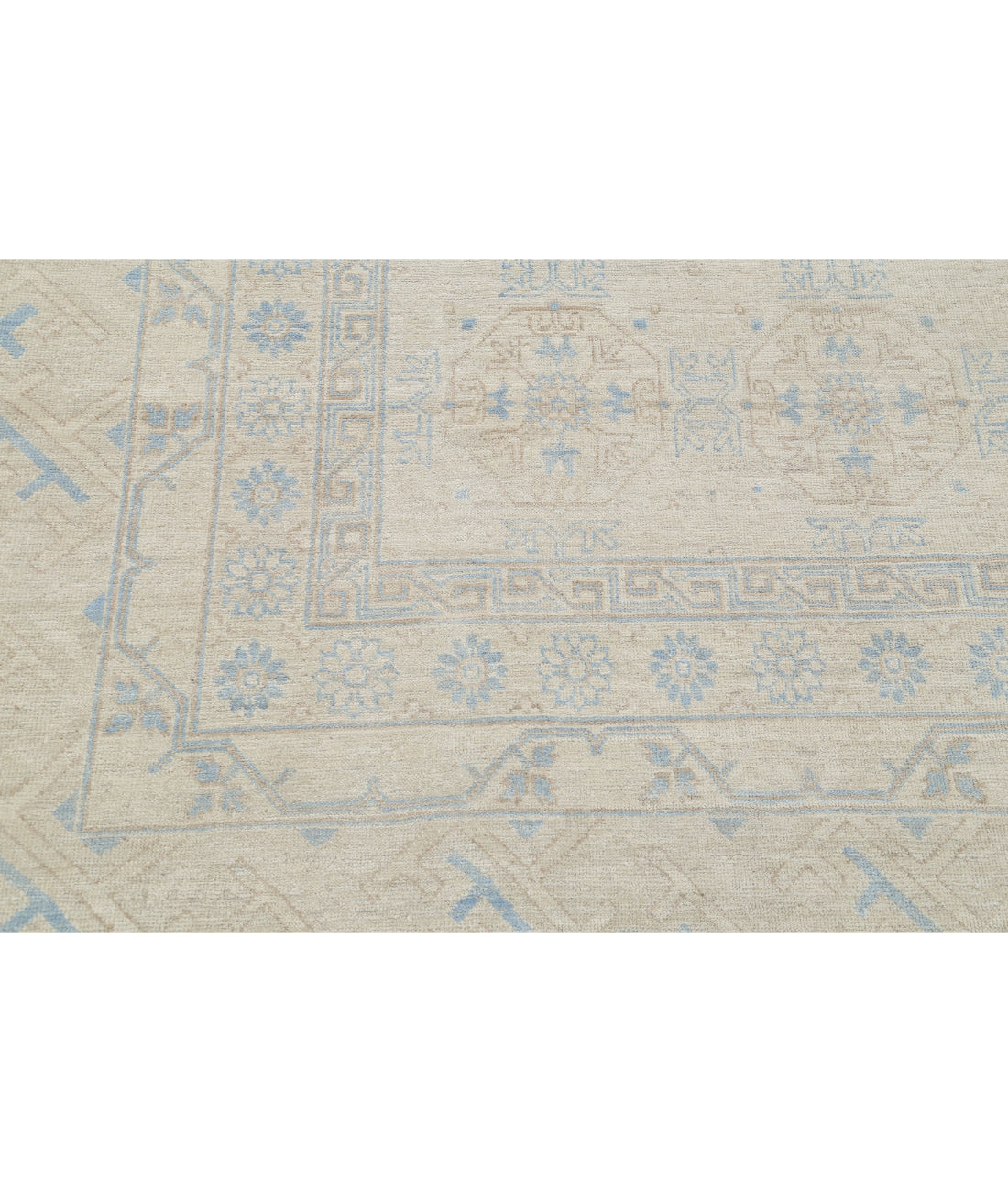 Hand Knotted Khotan Wool Rug - 8'9'' x 11'11'' 8'9'' x 11'11'' (263 X 358) / Taupe / Ivory