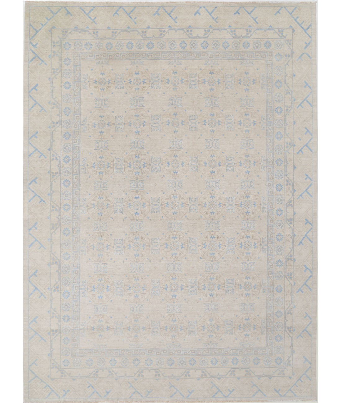 Hand Knotted Khotan Wool Rug - 8'9'' x 11'11''