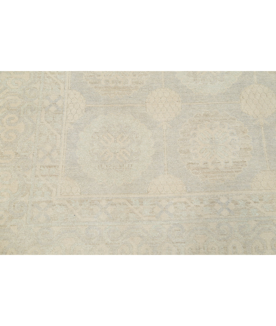 Hand Knotted Khotan Wool Rug - 8'10'' x 11'10'' 8'10'' x 11'10'' (265 X 355) / Grey / Ivory