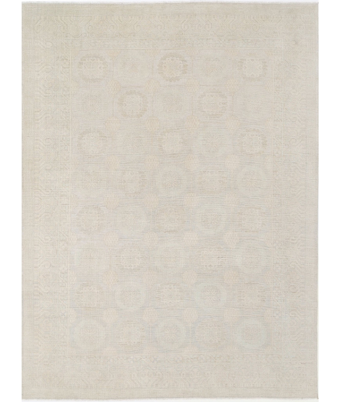 Hand Knotted Khotan Wool Rug - 8'10'' x 11'10''