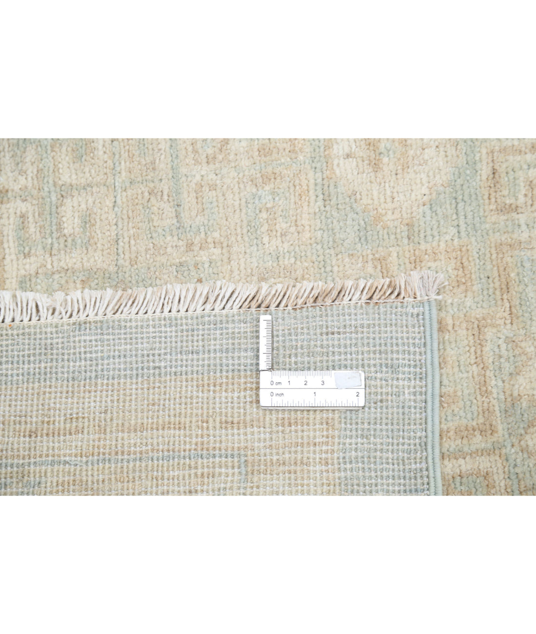 Hand Knotted Khotan Wool Rug - 15'4'' x 23'0'' 15'4'' x 23'0'' (460 X 690) / Green / Ivory
