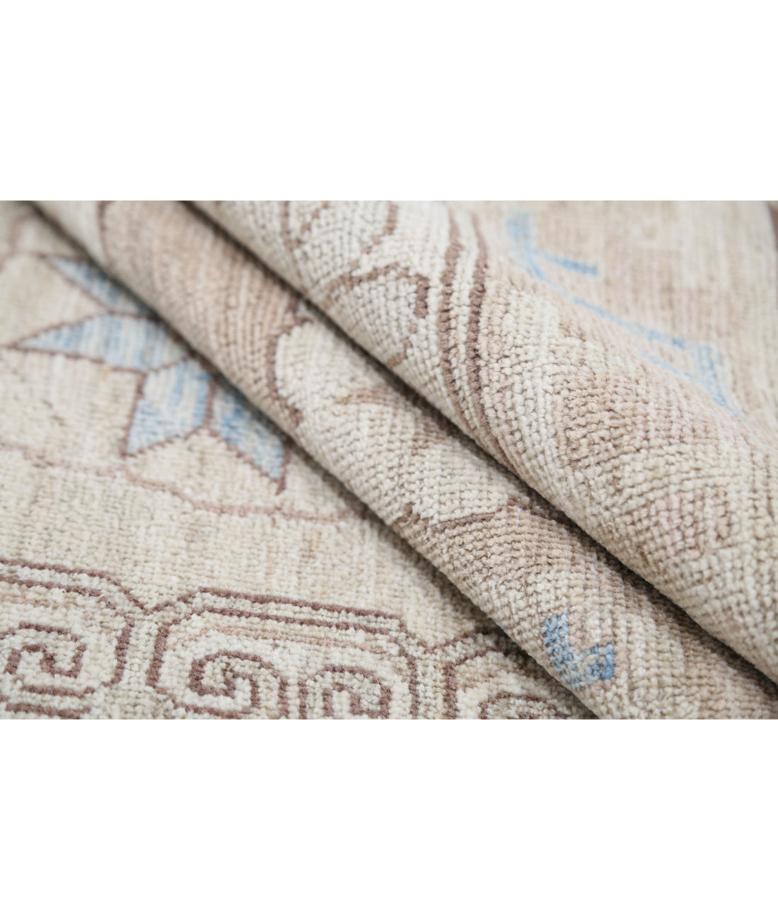 Hand Knotted Khotan Wool Rug - 10'0'' x 13'6'' 10'0'' x 13'6'' (300 X 405) / Beige / Taupe