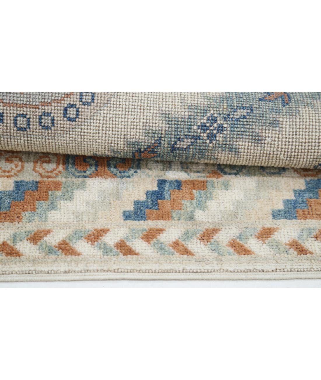 Hand Knotted Khotan Wool Rug - 9'4'' x 12'0'' 9' 4" X 12' 0" (284 X 366) / Green / Ivory