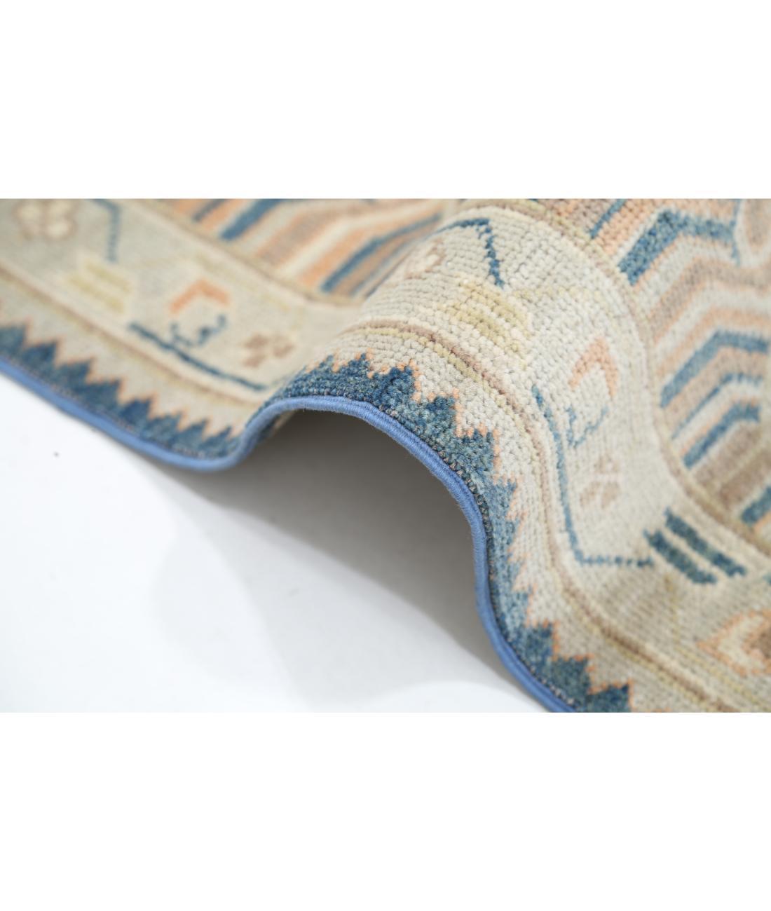 Hand Knotted Khotan Wool Rug - 9'3'' x 11'10'' 9' 3" X 11' 10" (282 X 361) / Blue / Tan