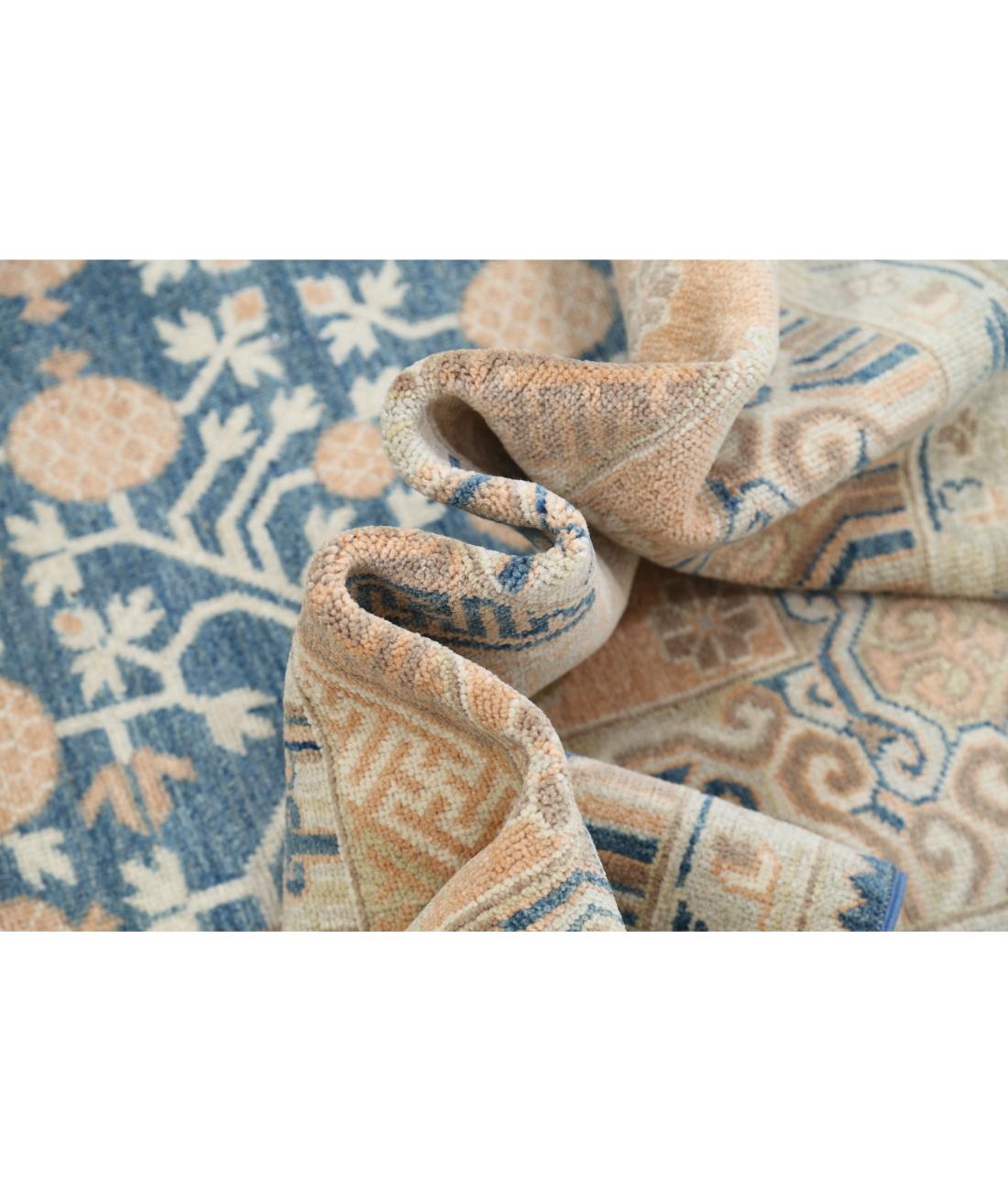 Hand Knotted Khotan Wool Rug - 9'3'' x 11'10'' 9' 3" X 11' 10" (282 X 361) / Blue / Tan