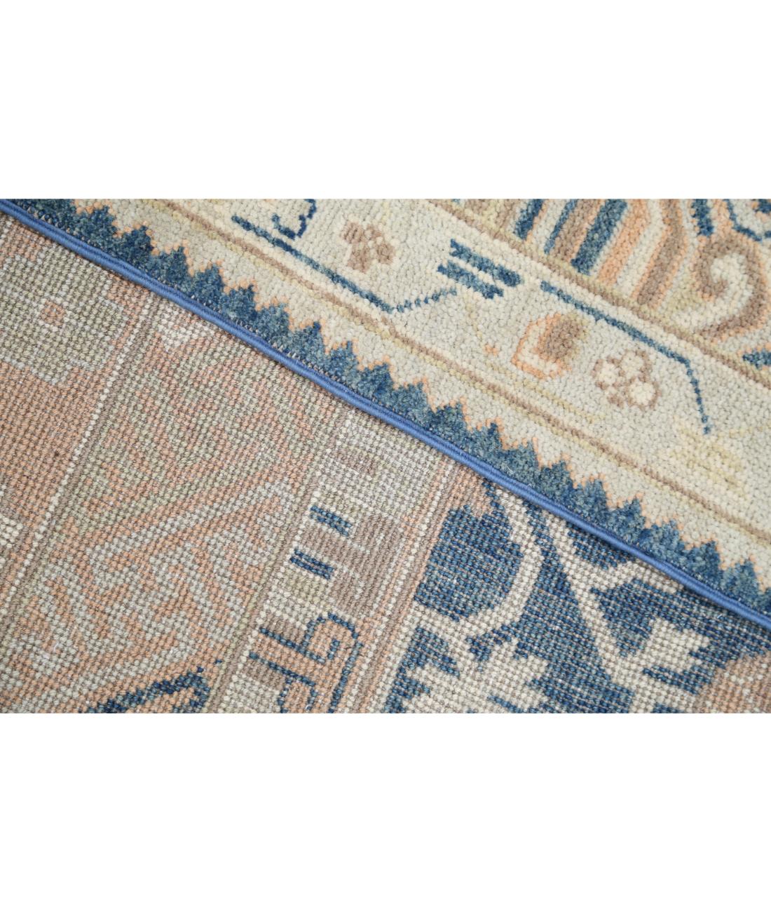 Hand Knotted Khotan Wool Rug - 9'3'' x 11'10'' 9' 3" X 11' 10" (282 X 361) / Blue / Tan