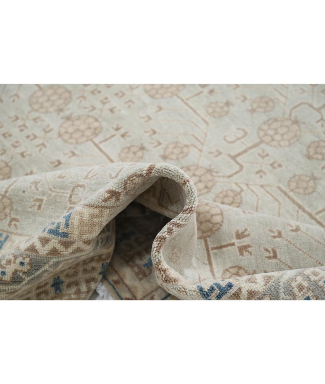 Hand Knotted Khotan Wool Rug - 9'5'' x 11'11'' 9' 5" X 11' 11" (287 X 363) / Grey / Taupe