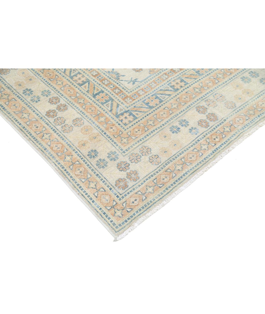 Hand Knotted Khotan Wool Rug - 10'2'' x 14'1'' 10' 2" X 14' 1" (310 X 429) / Ivory / Blue