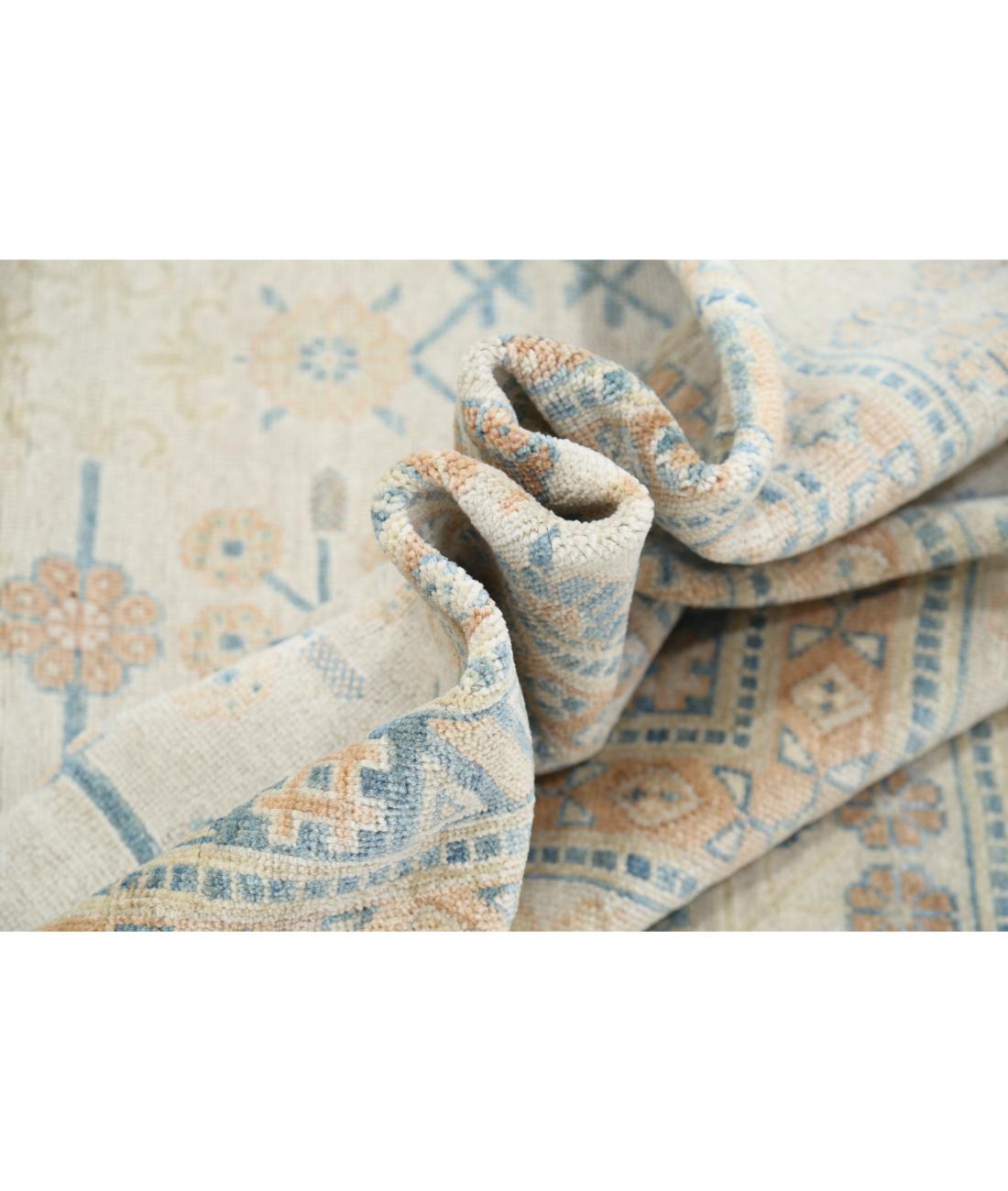 Hand Knotted Khotan Wool Rug - 10'2'' x 14'1'' 10' 2" X 14' 1" (310 X 429) / Ivory / Blue