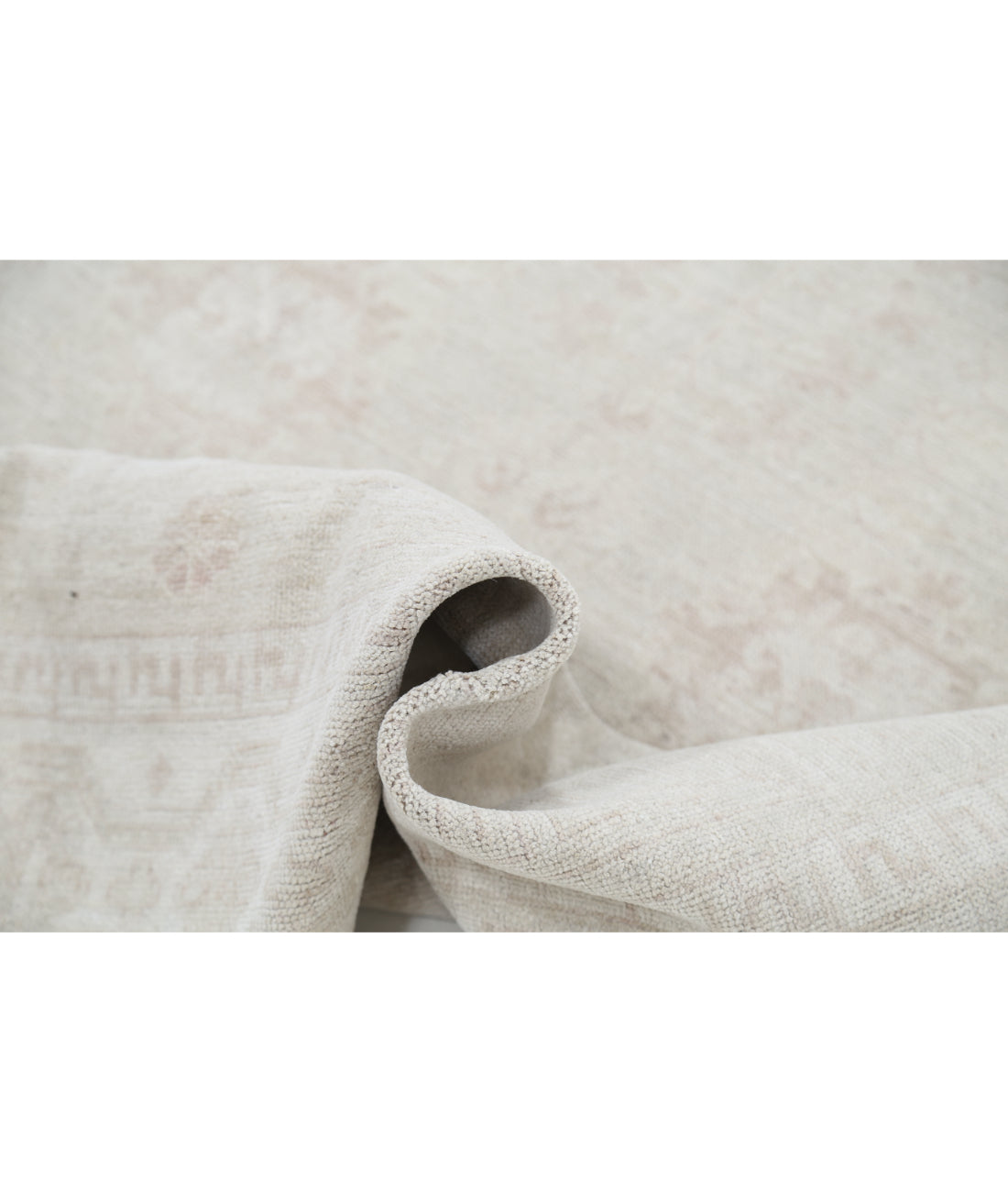 Hand Knotted Khotan Wool Rug - 6'1'' x 9'2'' 6' 1" X 9' 2" (185 X 279) / Grey / Ivory