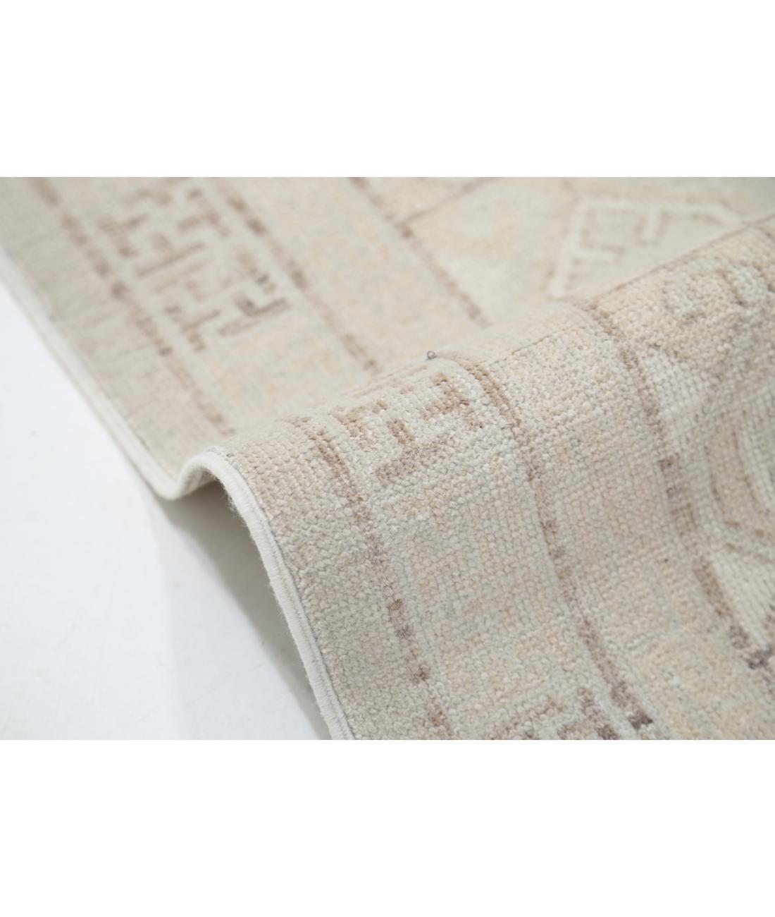 Hand Knotted Khotan Wool Rug - 8'7'' x 10'10'' 8' 7" X 10' 10" (262 X 330) / Ivory / Taupe