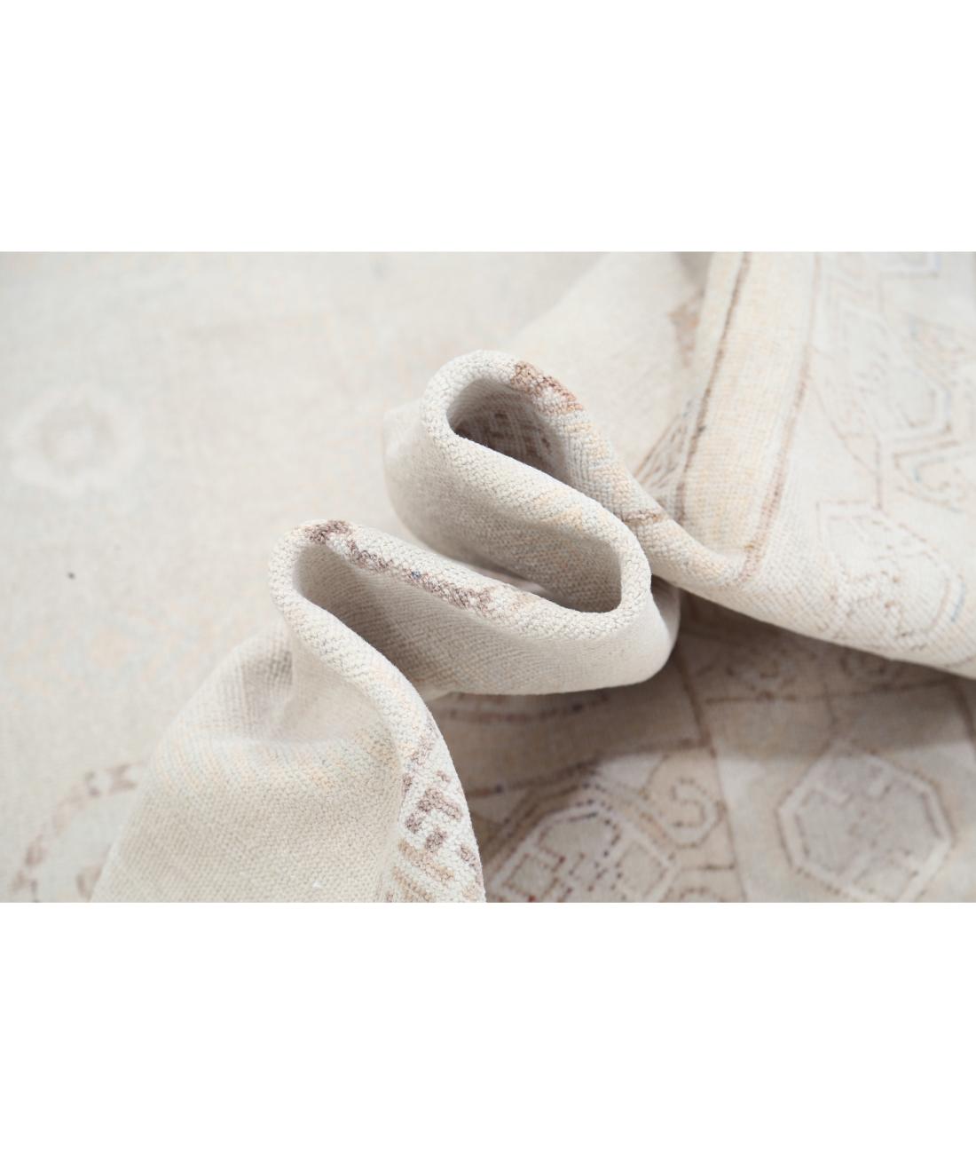 Hand Knotted Khotan Wool Rug - 8'7'' x 10'10'' 8' 7" X 10' 10" (262 X 330) / Ivory / Taupe