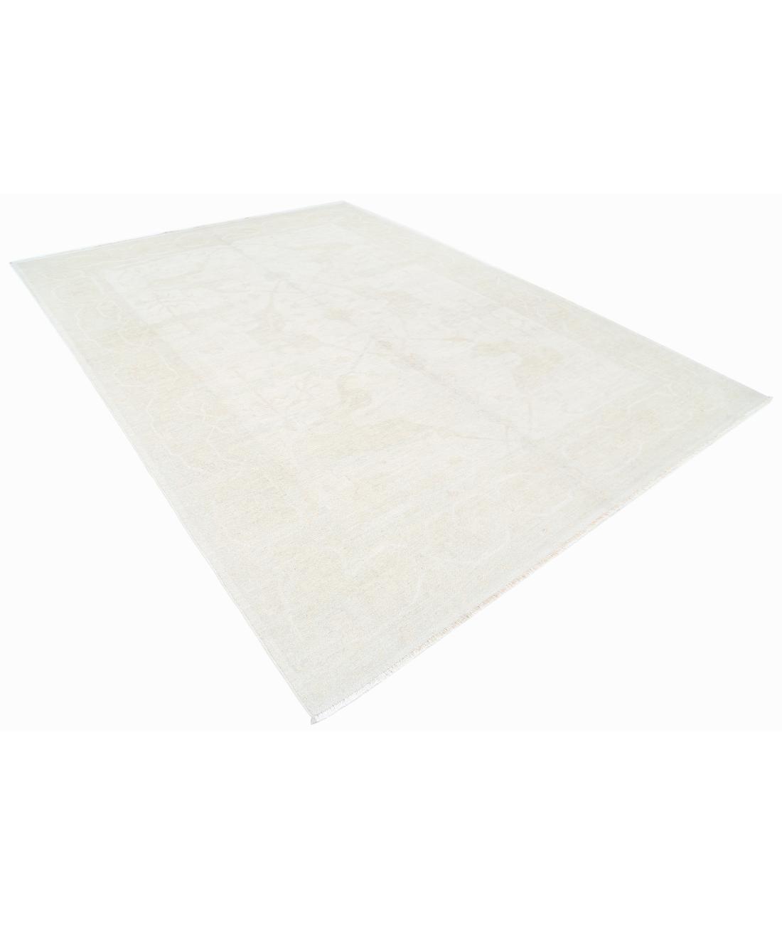 Hand Knotted Khotan Wool Rug - 8'7'' x 11'7'' 8' 7" X 11' 7" (262 X 353) / Ivory / Silver
