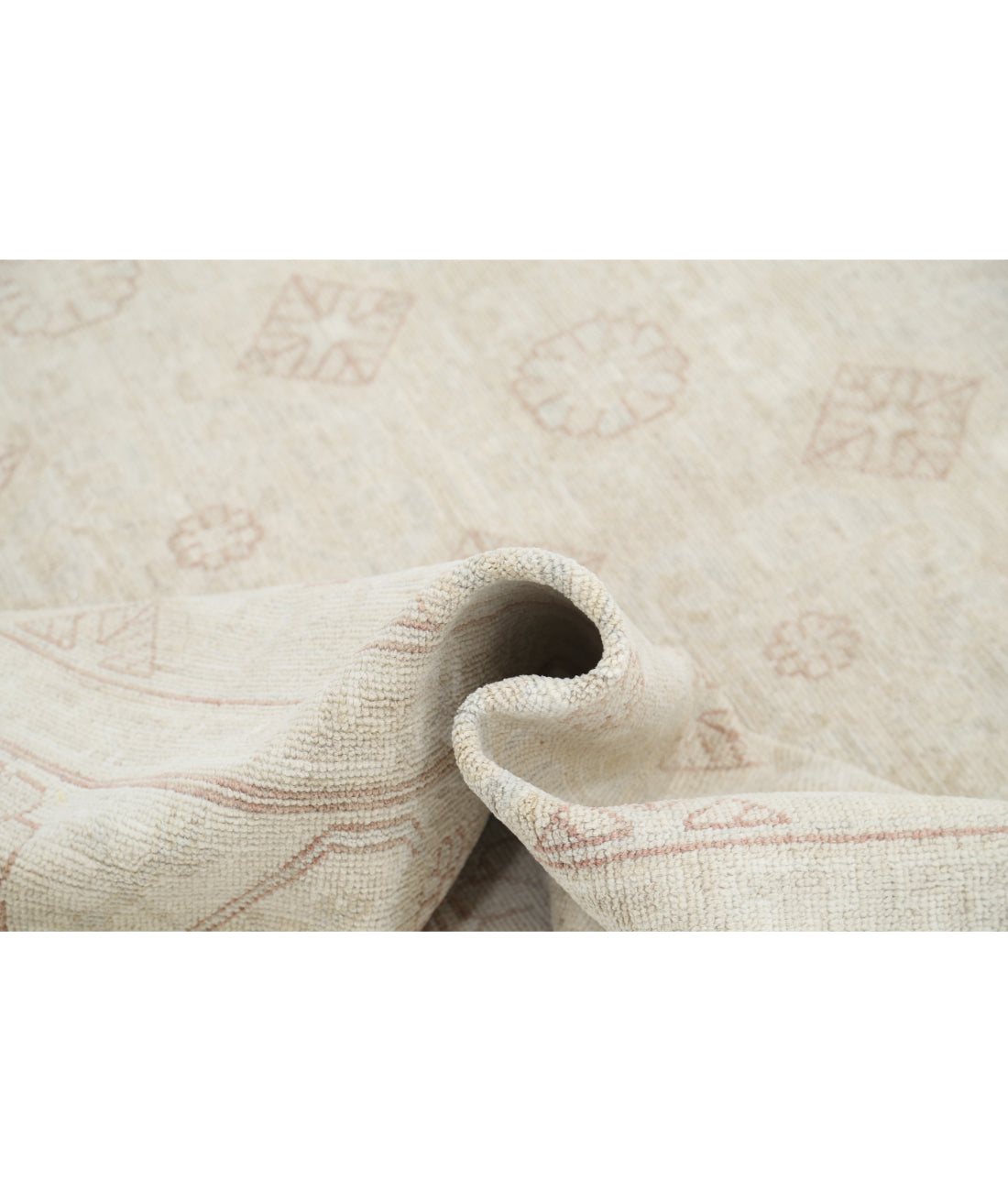 Hand Knotted Khotan Wool Rug - 8'1'' x 10'4'' 8' 1" X 10' 4" (246 X 315) / Silver / Ivory