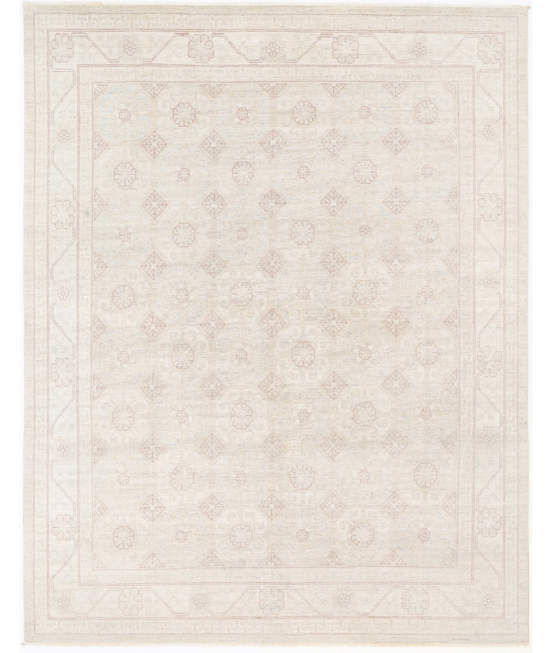 Hand Knotted Khotan Wool Rug - 8'1'' x 10'4''