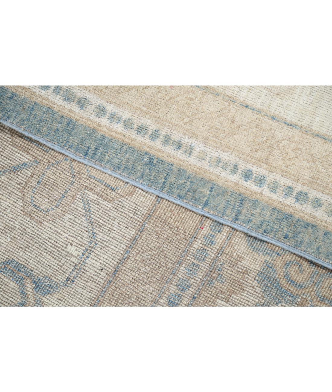 Hand Knotted Khotan Wool Rug - 9'9'' x 13'9'' 9' 9" X 13' 9" (297 X 419) / Blue / Ivory