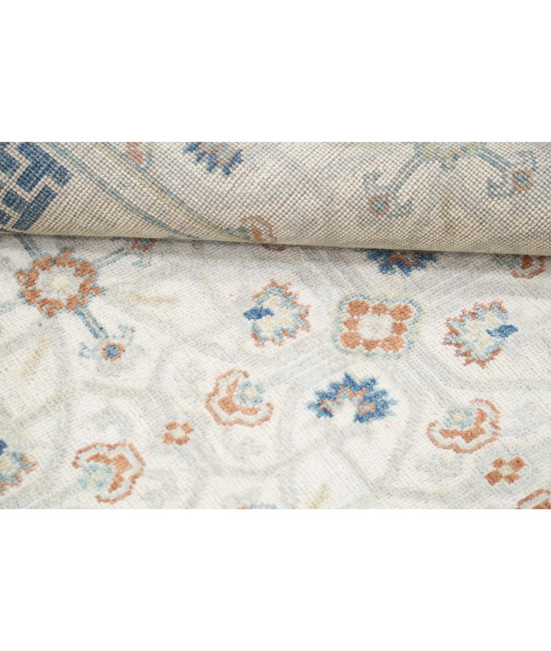 Hand Knotted Khotan Wool Rug - 9'1'' x 12'7'' 9' 1" X 12' 7" (277 X 384) / Grey / Blue