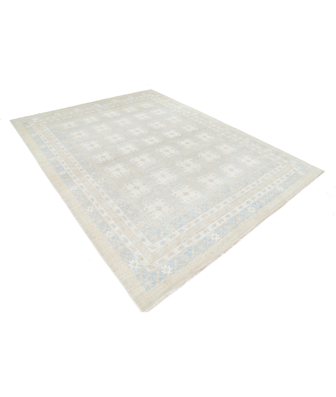 Hand Knotted Khotan Wool Rug 7' 10" X 10' 3"