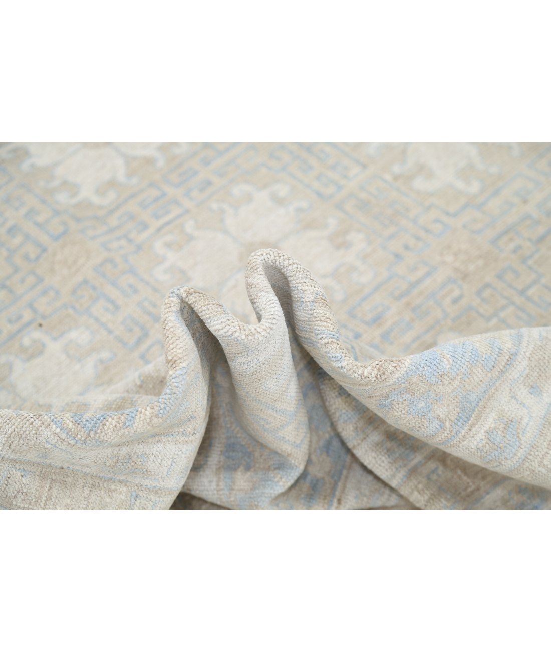 Hand Knotted Khotan Wool Rug 7' 10" X 10' 3"