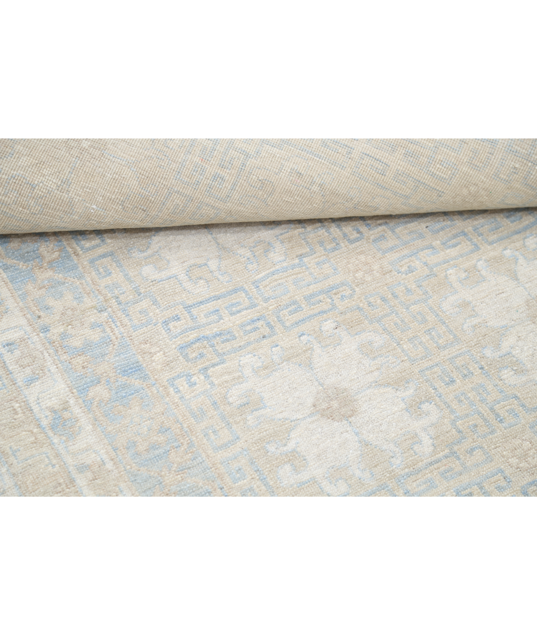 Hand Knotted Khotan Wool Rug 7' 10" X 10' 3"