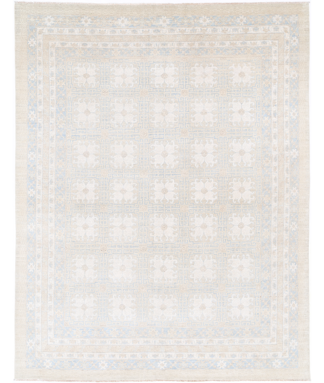 Hand Knotted Khotan Wool Rug 7' 10" X 10' 3"