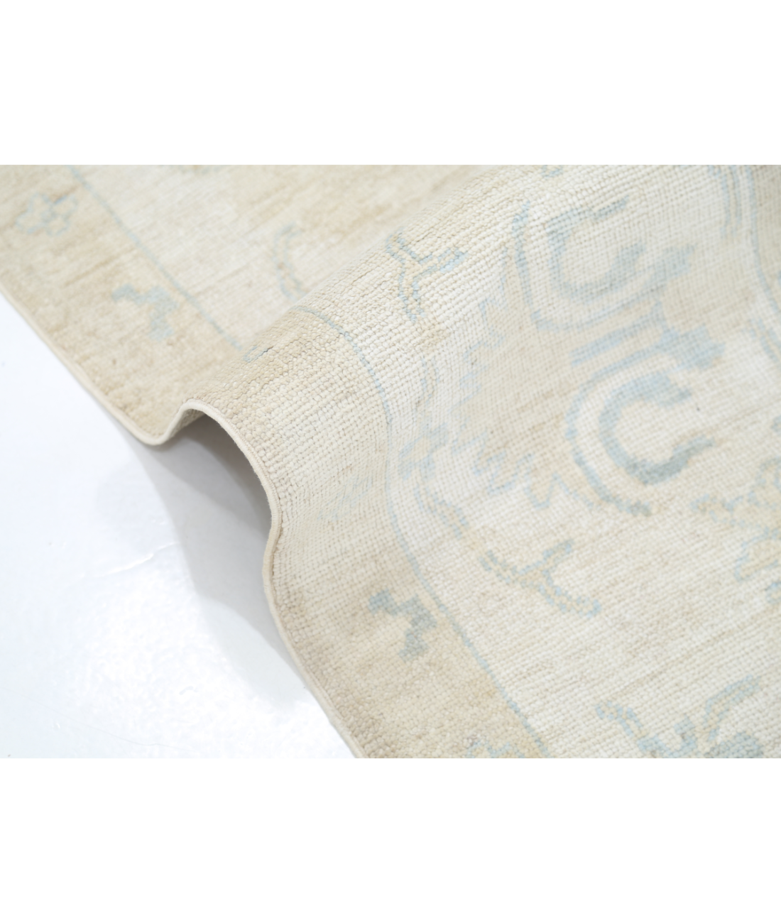 Hand Knotted Khotan Wool Rug 7' 7" X 9' 8"