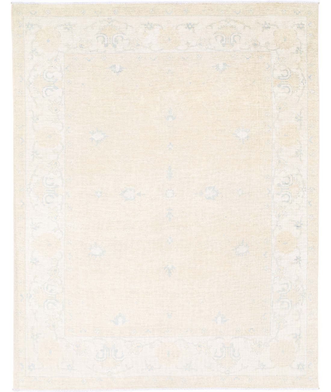 Hand Knotted Khotan Wool Rug 7' 7" X 9' 8"