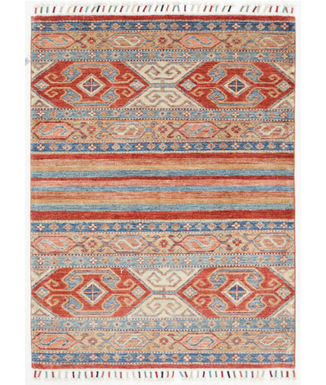 Hand Knotted Khurjeen Wool Rug  - 3&#39; 6&quot; X 4&#39; 9&quot;
