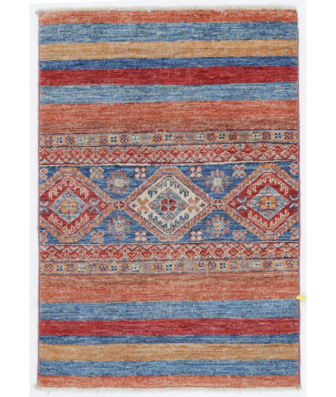 Hand Knotted Khurjeen Wool Rug 2' 0" X 2' 10" 2' 0" X 2' 10" (61 X 86) / Multi / Blue
