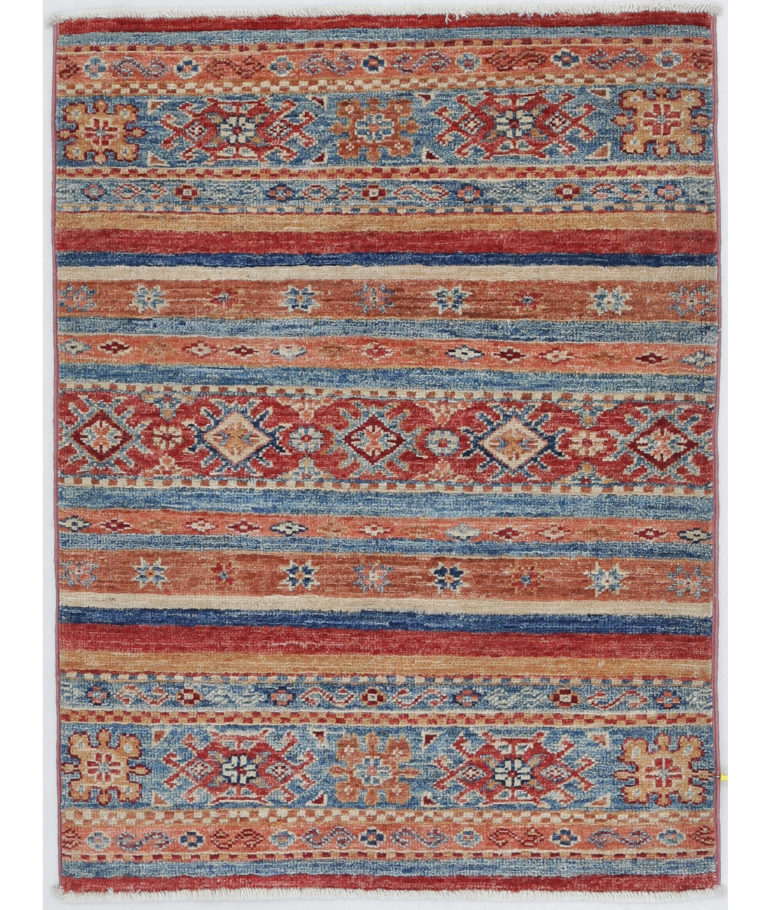 Hand Knotted Khurjeen Wool Rug  - 1&#39; 10&quot; X 2&#39; 9&quot;