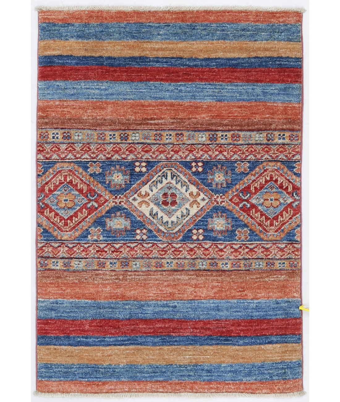 Hand Knotted Khurjeen Wool Rug 2' 0" X 2' 10" 2' 0" X 2' 10" (61 X 86) / Multi / Blue