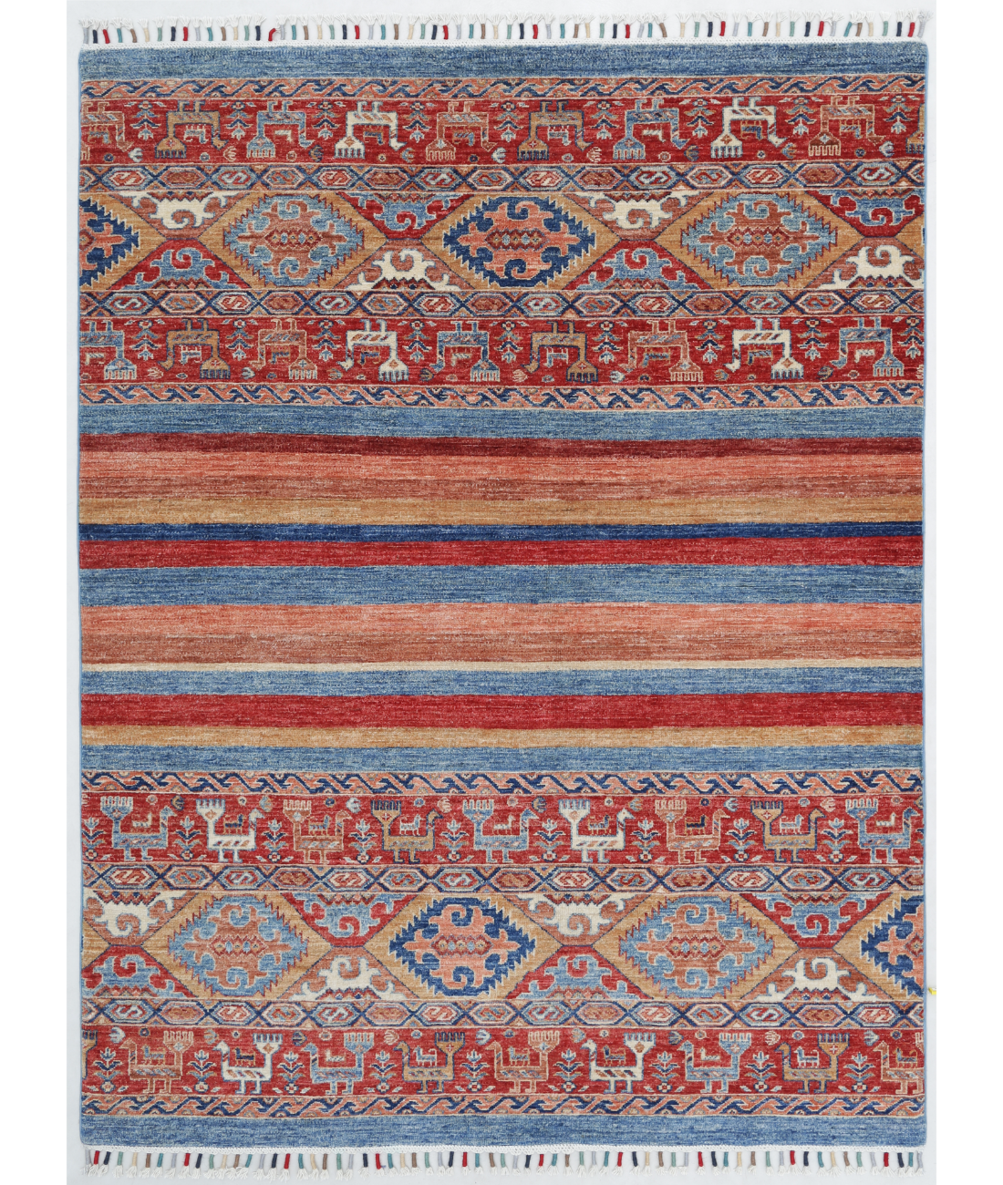 Hand Knotted Khurjeen Wool Rug  - 5&#39; 0&quot; X 6&#39; 6&quot;