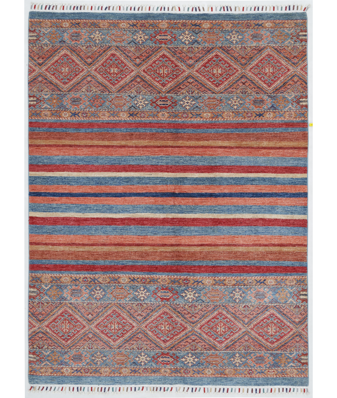 Hand Knotted Khurjeen Wool Rug  - 5' 8" X 7' 7"