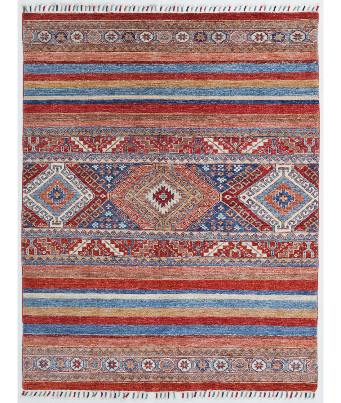 Hand Knotted Khurjeen Wool Rug  - 5&#39; 1&quot; X 6&#39; 6&quot;