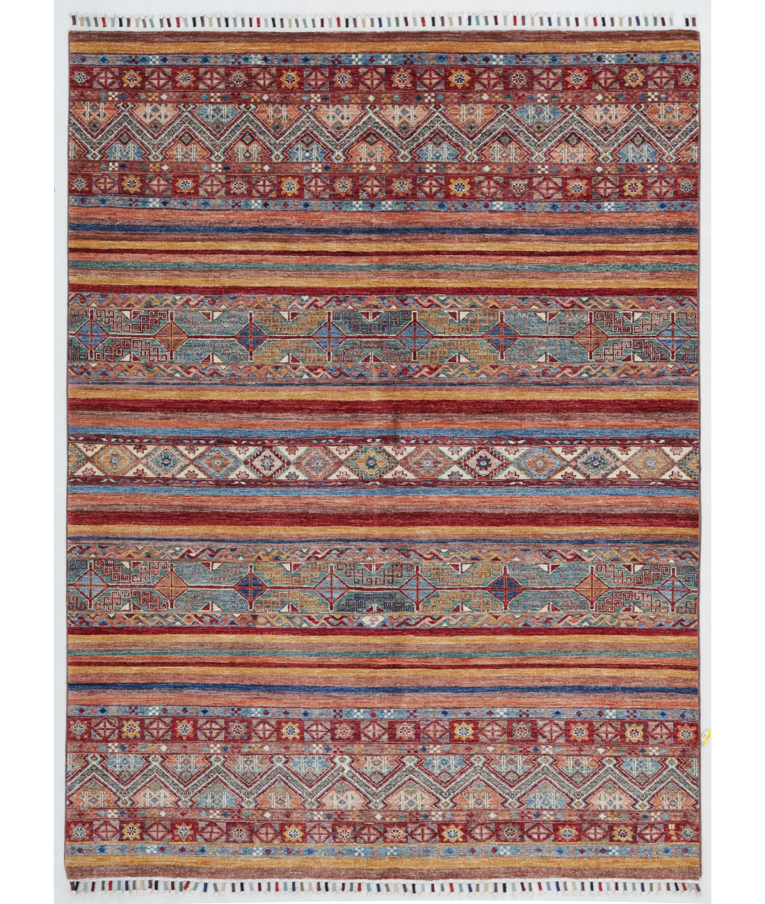 Hand Knotted Khurjeen Wool Rug  - 5&#39; 6&quot; X 7&#39; 8&quot;