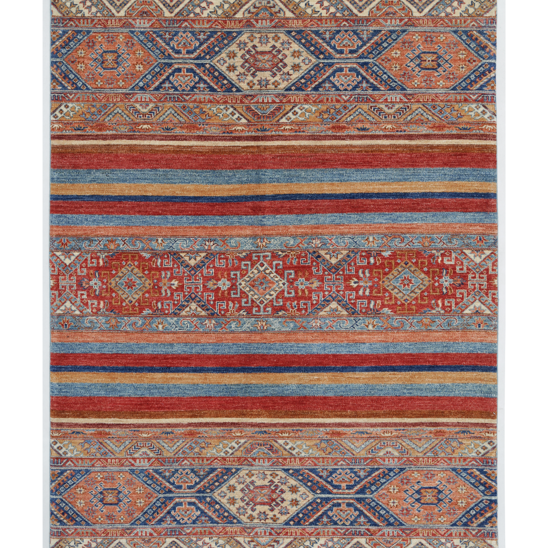 Hand Knotted Khurjeen Wool Rug  - 4' 10" X 6' 9"