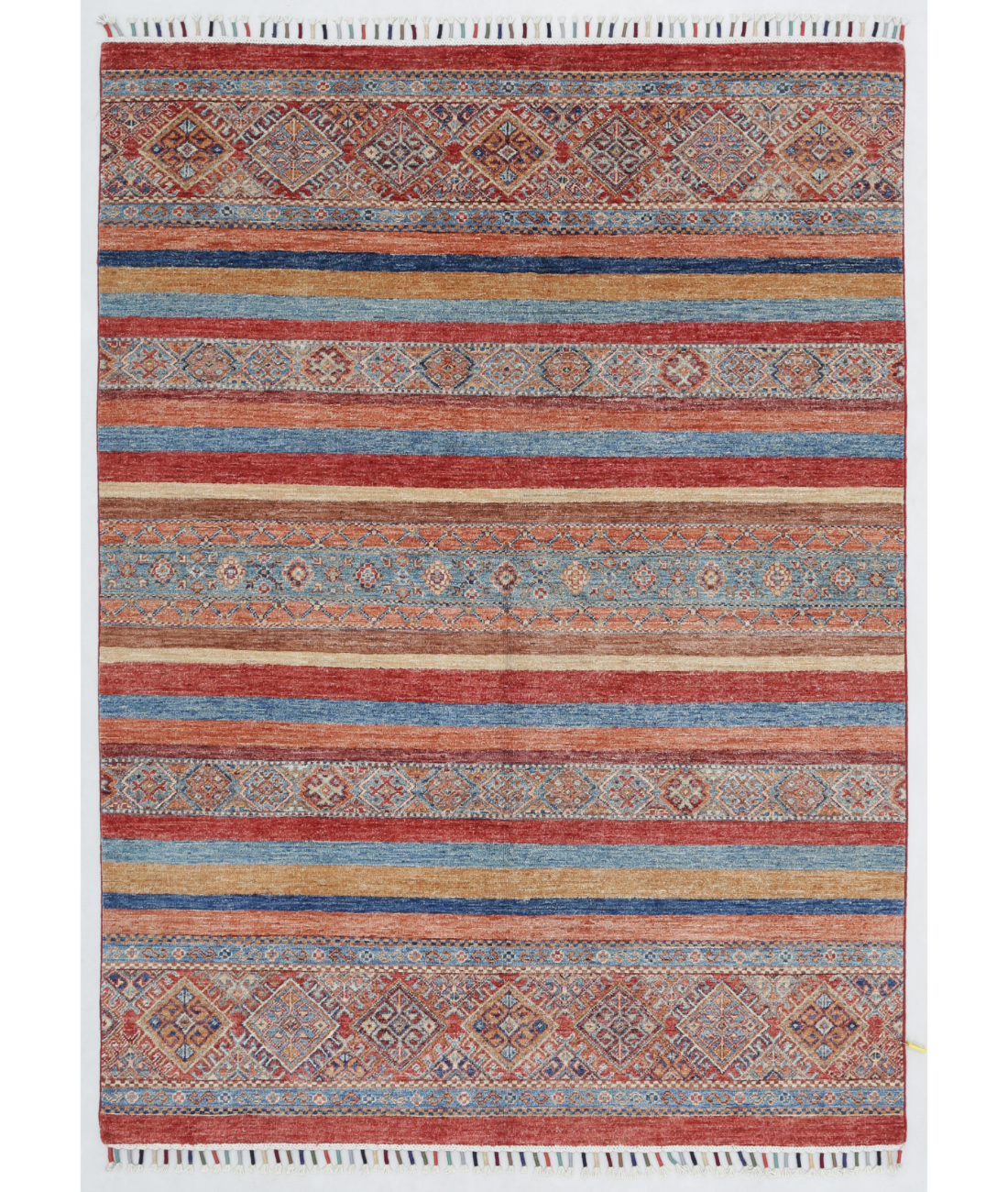 Hand Knotted Khurjeen Wool Rug 4' 11" X 6' 8" 4' 11" X 6' 8" (150 X 203) / Multi / Red