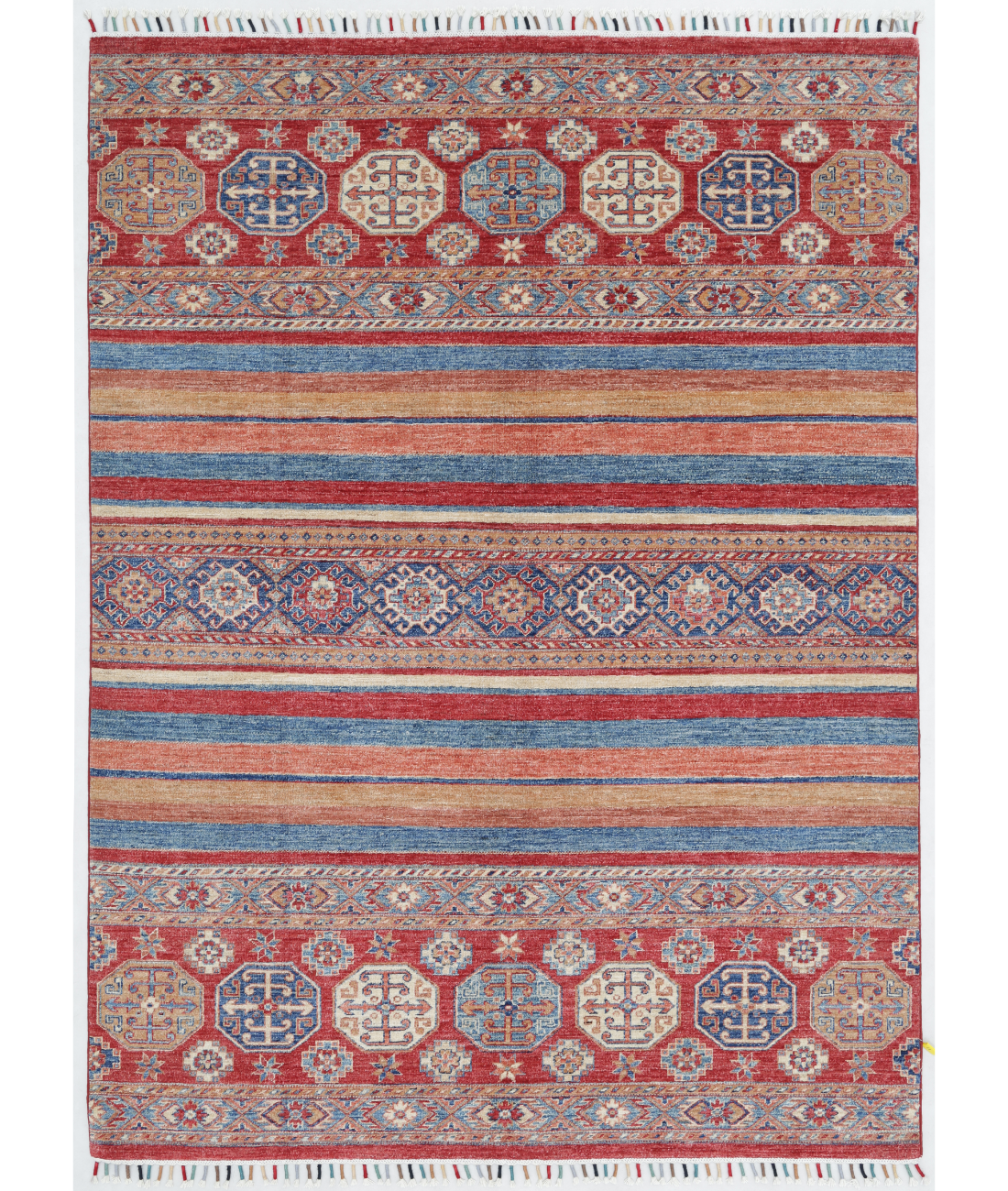 Hand Knotted Khurjeen Wool Rug  - 5&#39; 9&quot; X 7&#39; 8&quot;