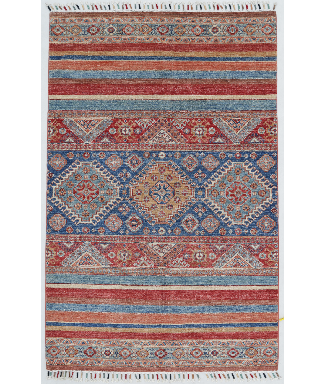 Hand Knotted Khurjeen Wool Rug  - 3&#39; 11&quot; X 6&#39; 2&quot;
