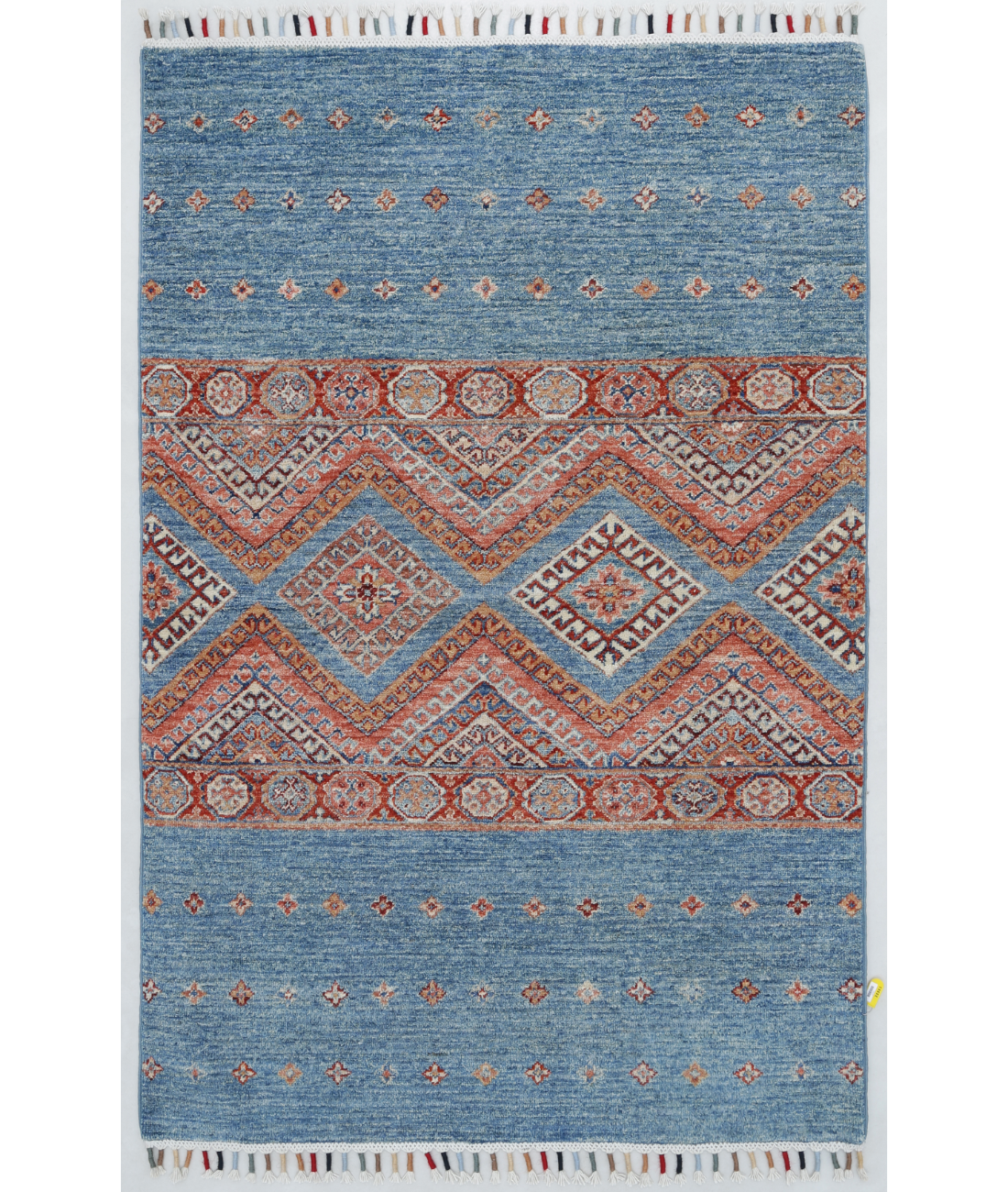 Hand Knotted Khurjeen Wool Rug  - 3&#39; 2&quot; X 4&#39; 10&quot;