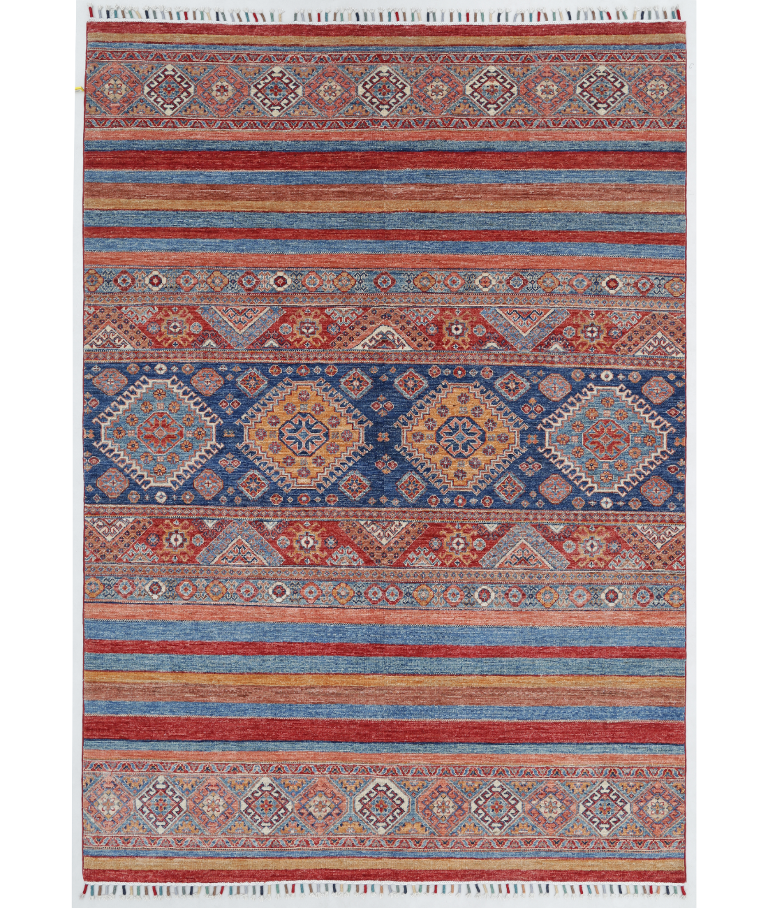 Hand Knotted Khurjeen Wool Rug  - 5' 6" X 7' 10"