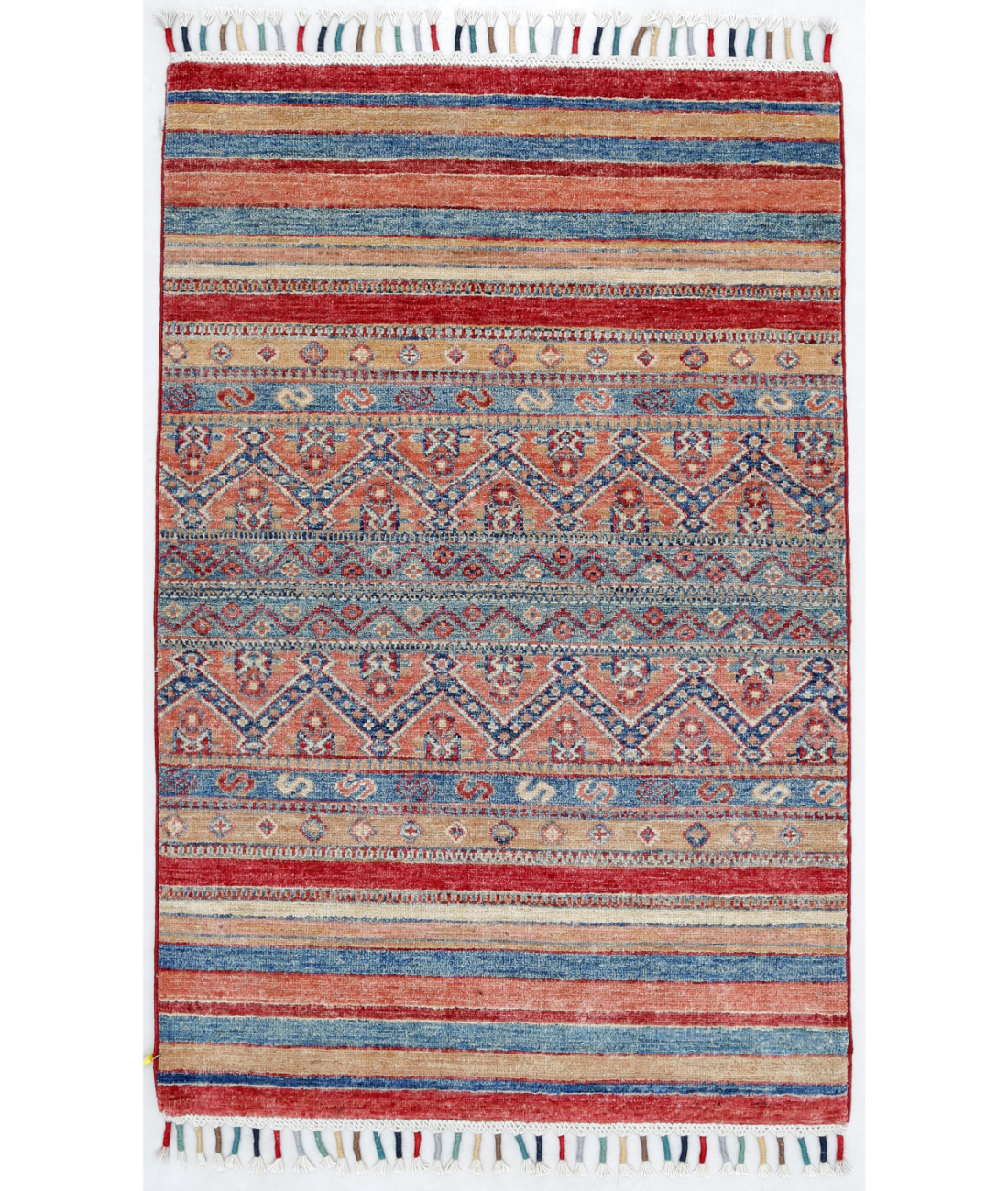 Hand Knotted Khurjeen Wool Rug  - 2' 7" X 4' 0"