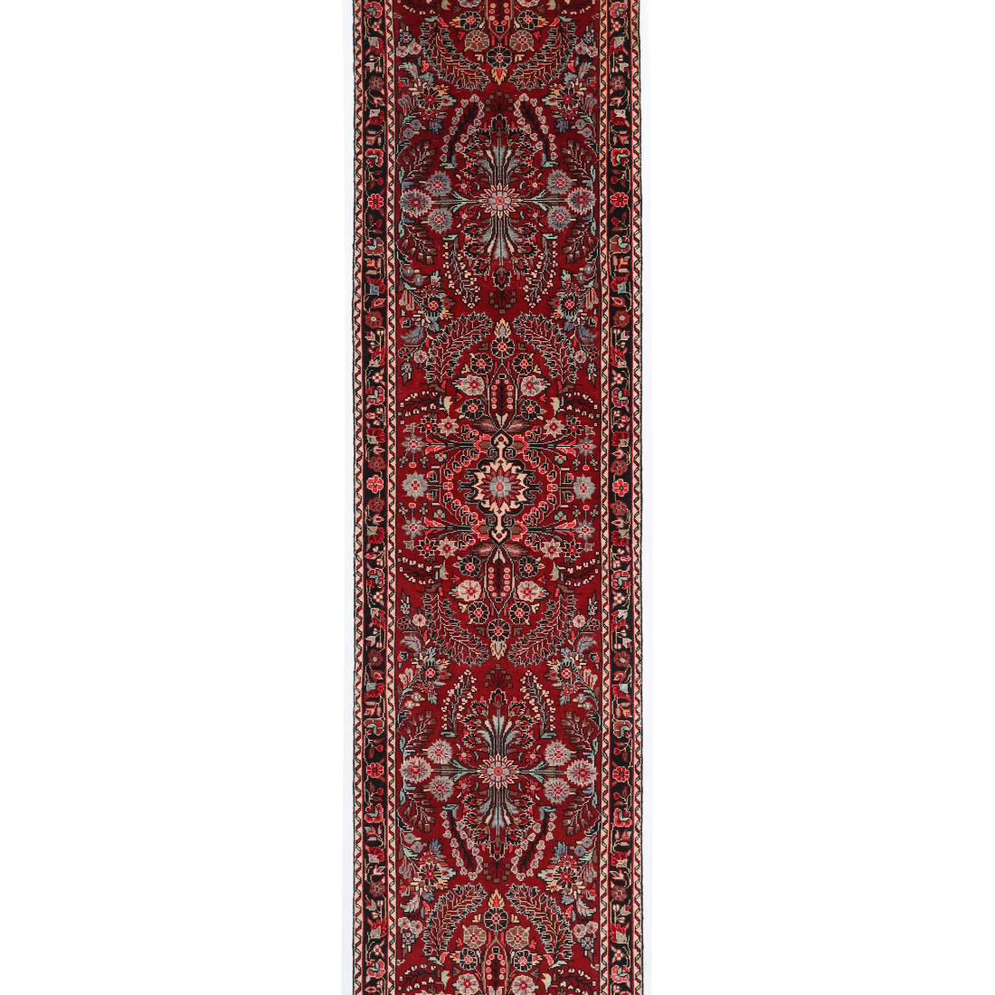 Hand Knotted Lilian Wool Rug  - 3' 4" X 13' 1"